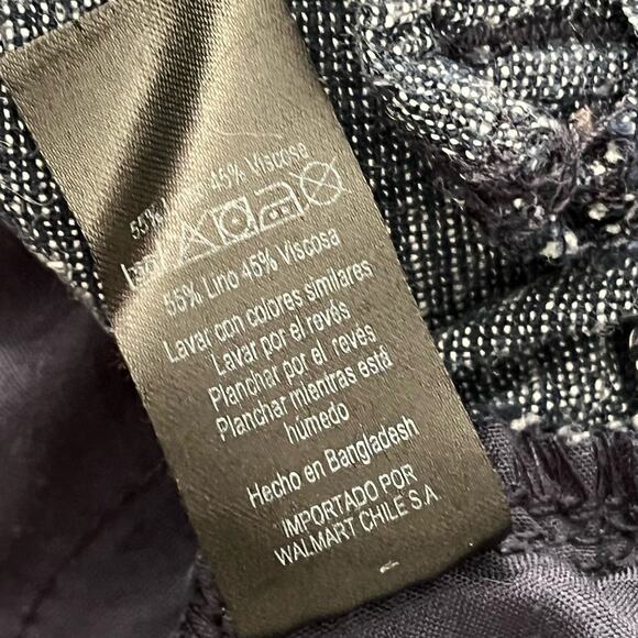 George Linen Blend Cropped Drawstring Pants - Size 12 (UK) - Picture 8 of 8